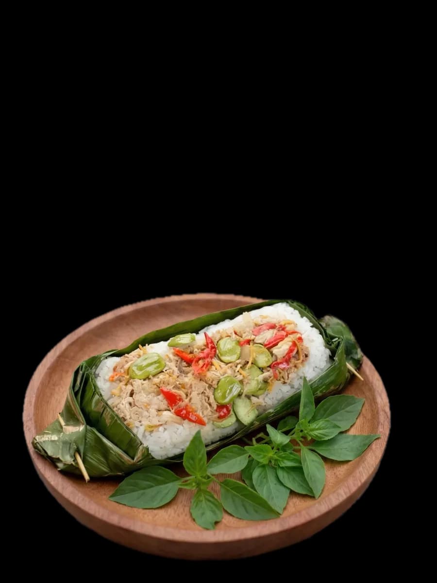 Nasi Bakar Teri Pete