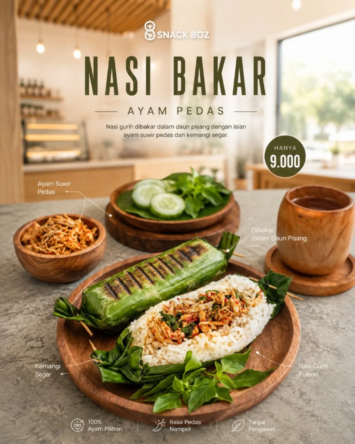 Poster Nasi Bakar Ayam Pedas