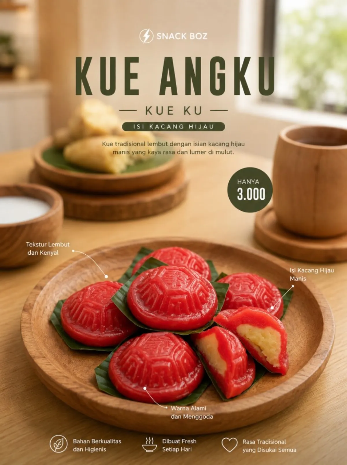 Poster Kue Angku Isi Kacang Hijau